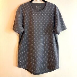 BYLT Sz M  Drop Cut S/S Polka Dot Super Soft Short Sleeve T-shirt Tee